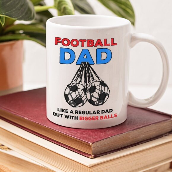 Funny 11oz White Mug for Stepdad – Football Dad - Funny Gift For Dad - Picture 3 of 4
